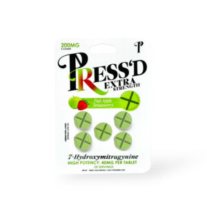 Press'D Kratom 7 Hydroxymitragynine Extra Strength Tablets Fuji Apple Strawberry