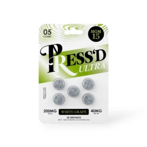 Press'd Ultra MGM 15 Chewable Tablets White Grape 40mg